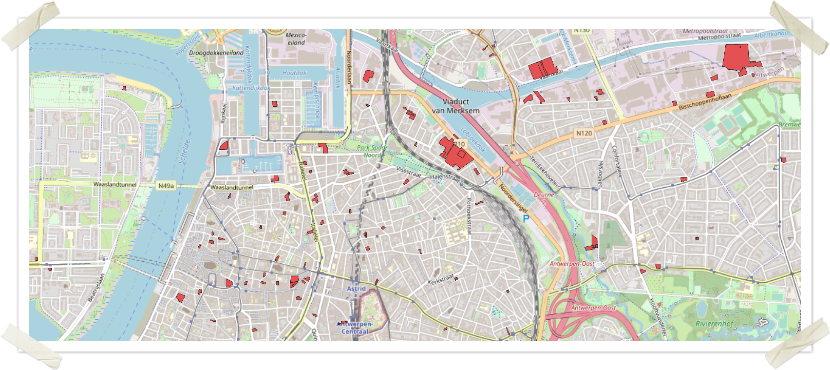 Inventaris leegstaande bedrijfsruimte - WFS in QGIS op OpenStreetMap